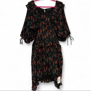 **SOLD** NWT ASOS mini Ruffle floral pleated dress